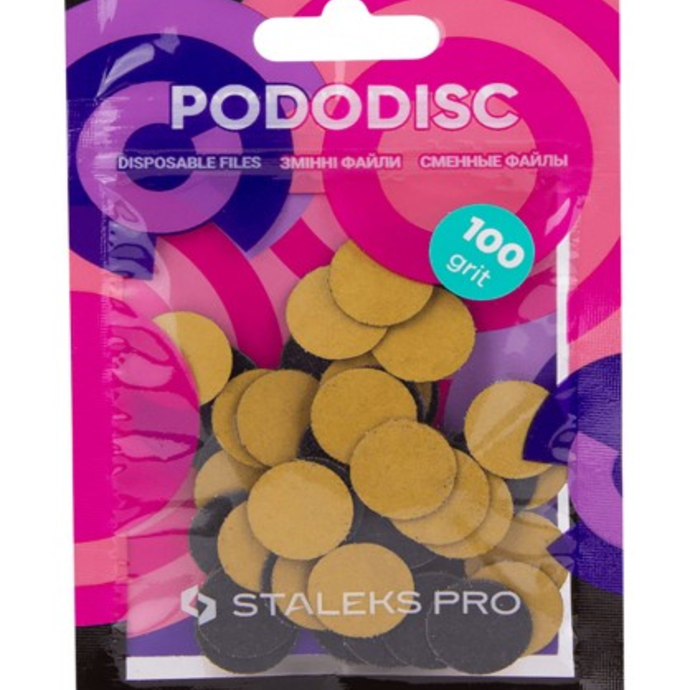 Staleks Pododisc PDF-15-100 გრიტი (50 ც) პედიკურის დისკის ერთჯერადი ფაილები