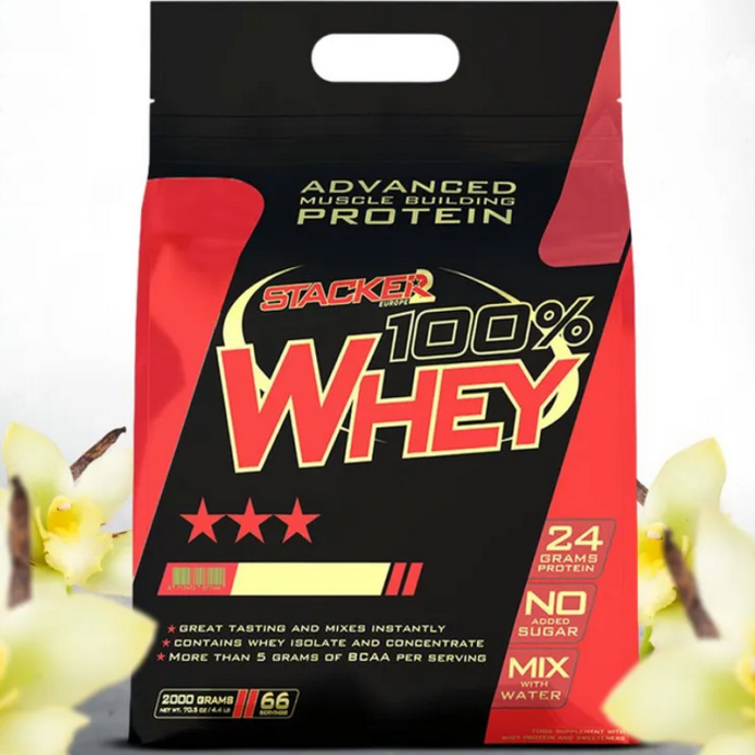 Stacker2 Europe 100% Whey პროტეინი 2000 gr (Vanilla/ვანილი)