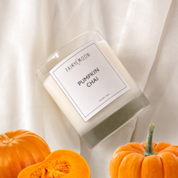 Candle in a glass of "Pumpkin tea"