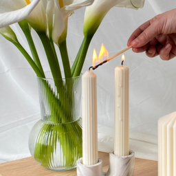 Set of candles with candlestick